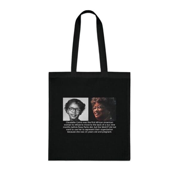 Cotton Canvas Tote Bag "Defy with Dignity – Carry Claudette Colvin’s Courage - Image 19