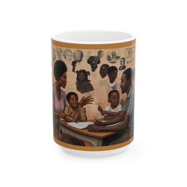 Ceramic Mug, (11oz, 15oz) Knowledge at the Table, Legacy in Their Hands" - Image 5