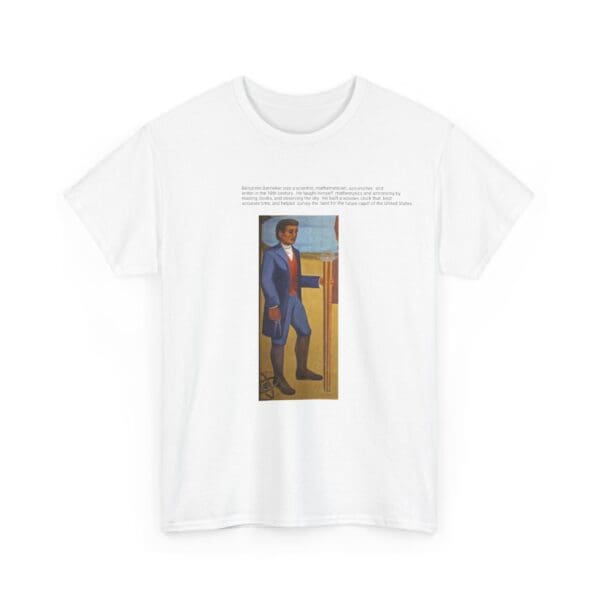Unisex Heavy Cotton Tee "Benjamin Banneker: Mathematician, Astronomer, Trailblazer." - Image 3