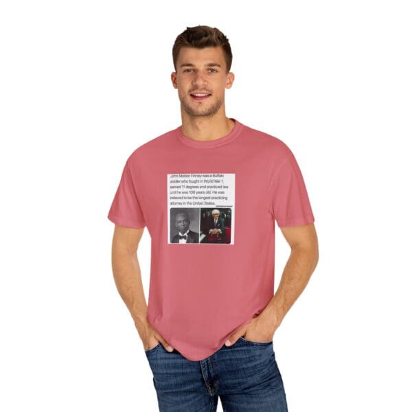 Unisex Garment-Dyed T-shirt "John Morton-Finney: Eleven Degrees, One Unbreakable Spirit." - Image 60