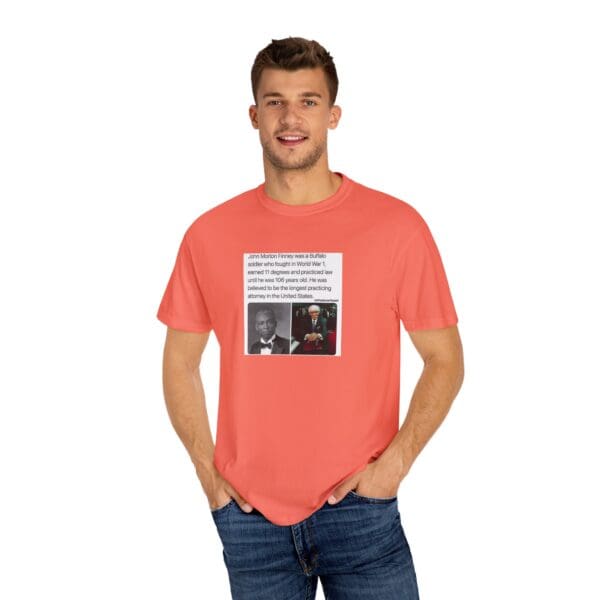 Unisex Garment-Dyed T-shirt "John Morton-Finney: Eleven Degrees, One Unbreakable Spirit." - Image 8