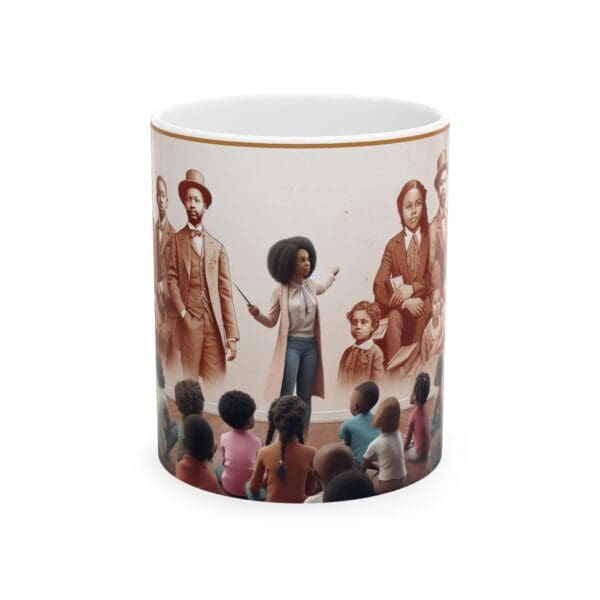 Ceramic Mug, (11oz, 15oz) "Pour Knowledge. Sip History."