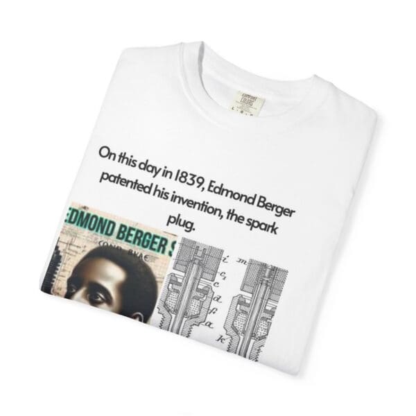 Unisex Garment-Dyed T-shirt "Edmond Berger: The Spark That Ignited Innovation" - Image 3