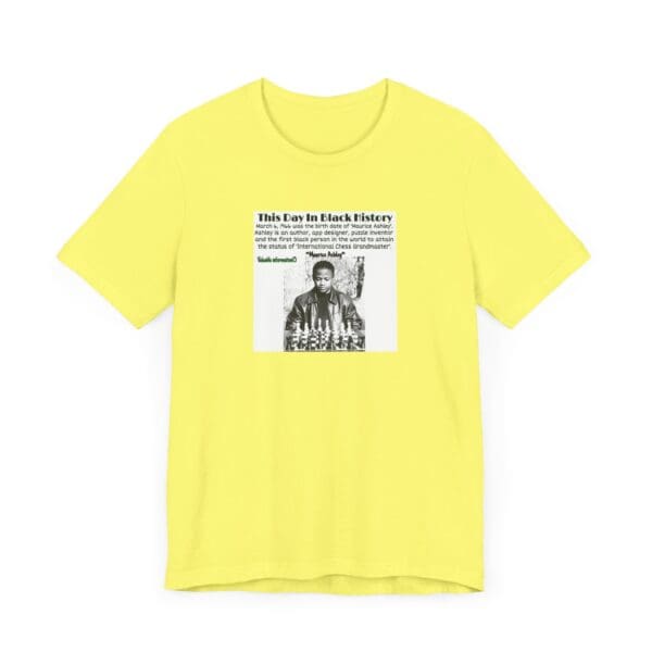 Unisex Jersey Short Sleeve Tee "Honoring Maurice Ashley—Where Genius Meets the Board." - Image 31