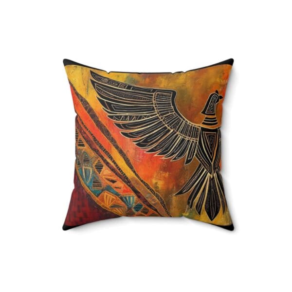 Egyptian-Inspired Decorative Pillow | Artistic Square Cushion with Ankh & Hieroglyphs Ancient symbols. Modern elegance. - Image 4