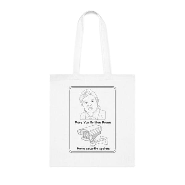 Cotton Canvas Tote Bag "Invent the Future – Wear the Legacy of Marie Van Brittan Brown"