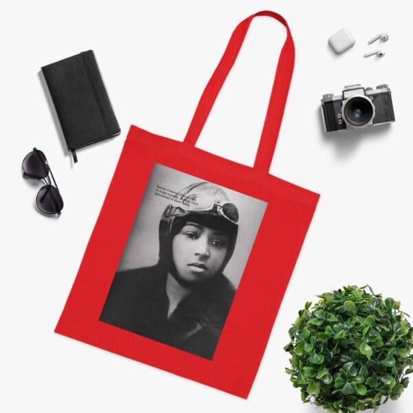 Cotton Canvas Tote Bag "Soar Boldly – Carry the Legacy of Bessie Coleman" - Image 27
