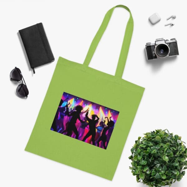 Organic Canvas Tote Bag Vibrant Nightlife Celebration" Canvas Bag - Image 12