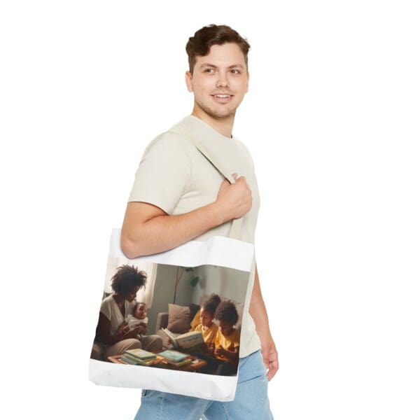 Tote Bag (AOP) “She Holds the Future. They Read the Past.” - Image 47