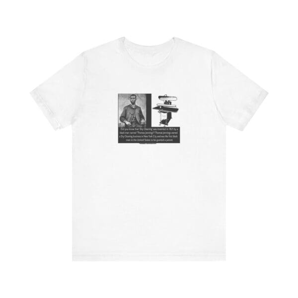 Unisex Jersey Short Sleeve Tee "Thomas L. Jennings: First Black Patent Holder, Forever a Trailblazer"