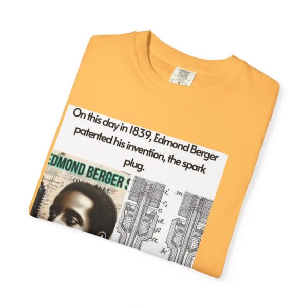 Unisex Garment-Dyed T-shirt "Edmond Berger: The Spark That Ignited Innovation" - Image 9