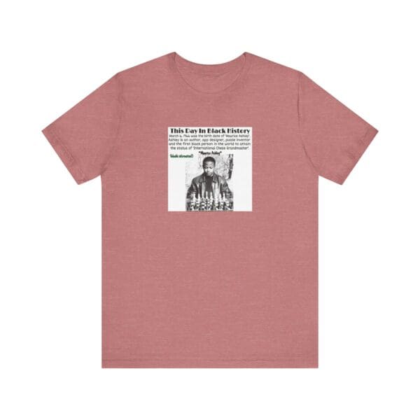 Unisex Jersey Short Sleeve Tee "Honoring Maurice Ashley—Where Genius Meets the Board." - Image 13