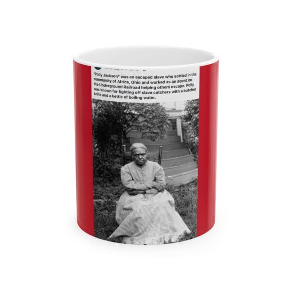 Frosted Glass Mug "Polly Jackson: The Protector of Freedom Seekers."