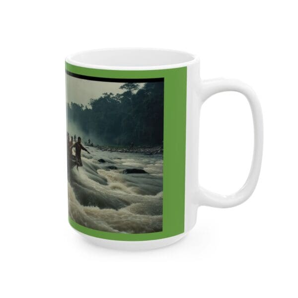 Ceramic Mug, (11oz, 15oz) "The Rapids May Roar, But We Row Forward" - Image 8