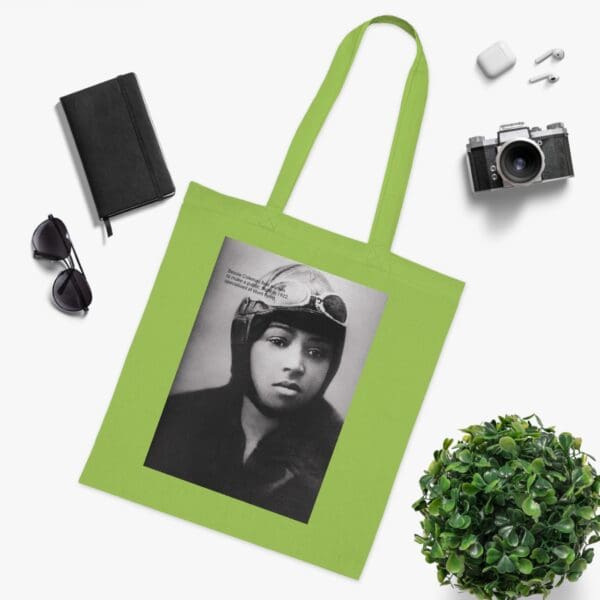 Cotton Canvas Tote Bag "Soar Boldly – Carry the Legacy of Bessie Coleman" - Image 12