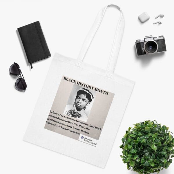 Cotton Canvas Tote Bag "Heal History – Carry Rebecca Lee Crumpler’s Legacy" - Image 3