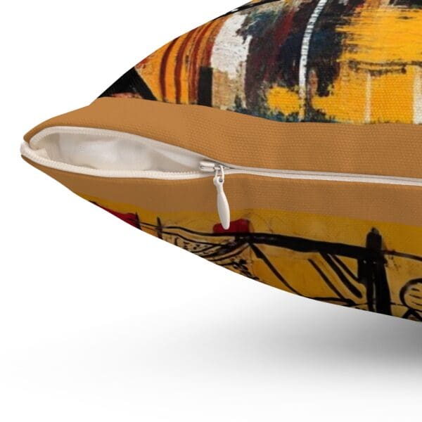 Bohemian Art Square Pillow - Colorful Decorative Cushion for Unique Home Decor Bold colors. Cozy comfort. Effortless style. - Image 6
