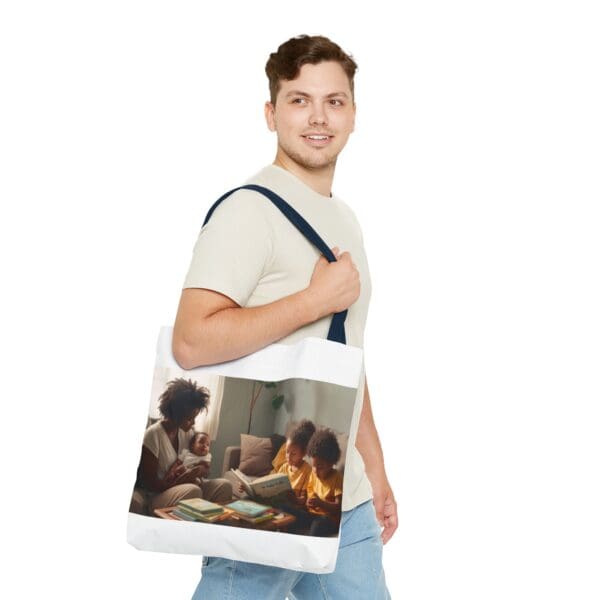 Tote Bag (AOP) “She Holds the Future. They Read the Past.” - Image 59