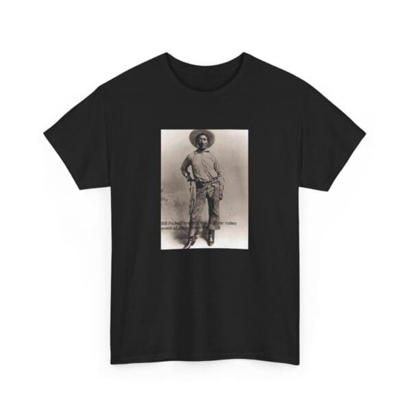 Unisex Heavy Cotton Tee "Bill Pickett: The Bulldogging Legend Lives On." - Image 7