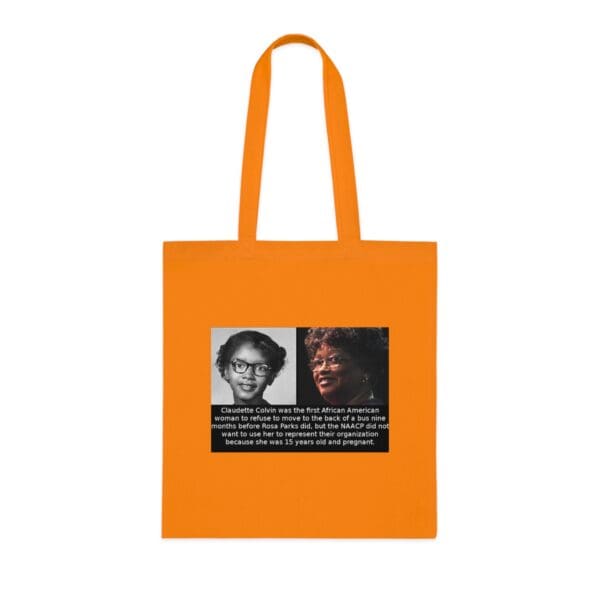 Cotton Canvas Tote Bag "Defy with Dignity – Carry Claudette Colvin’s Courage - Image 7