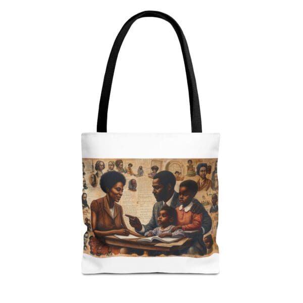 Tote Bag (AOP) Wear the Story. Teach the Truth.”