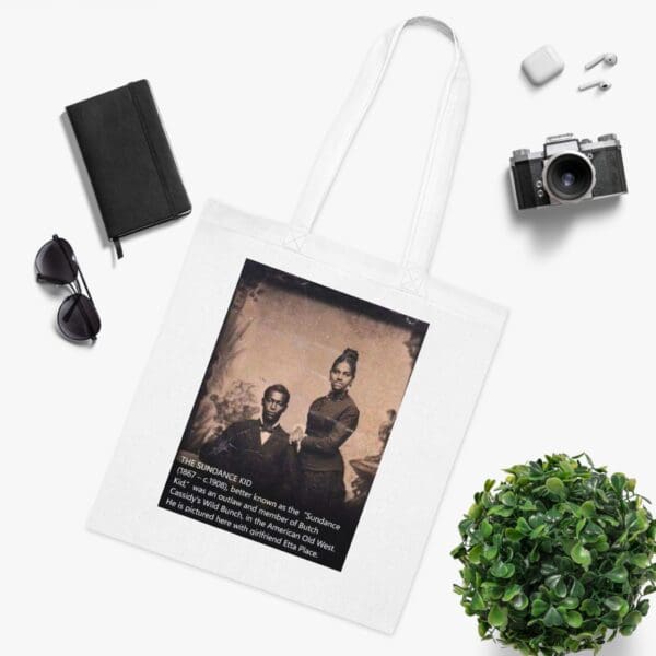Cotton Canvas Tote Bag "Sundance Kid & Etta Place: Ride with Outlaw Legends!" - Image 3