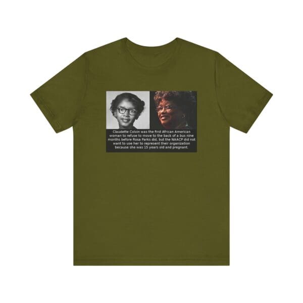 Unisex Jersey Short Sleeve Tee "Before Rosa Parks, There Was Claudette Colvin" - Image 29