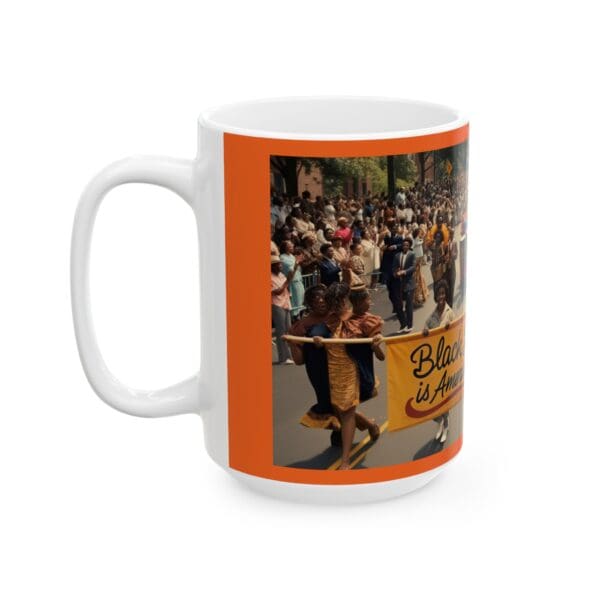 Ceramic Mug, (11oz, 15oz) Drumming for Change, Marching for Truth" - Image 7