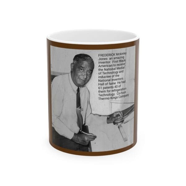 Ceramic Mug 11oz 15oz "Keeping the Future Cool—Thanks to Frederick McKinley Jones.