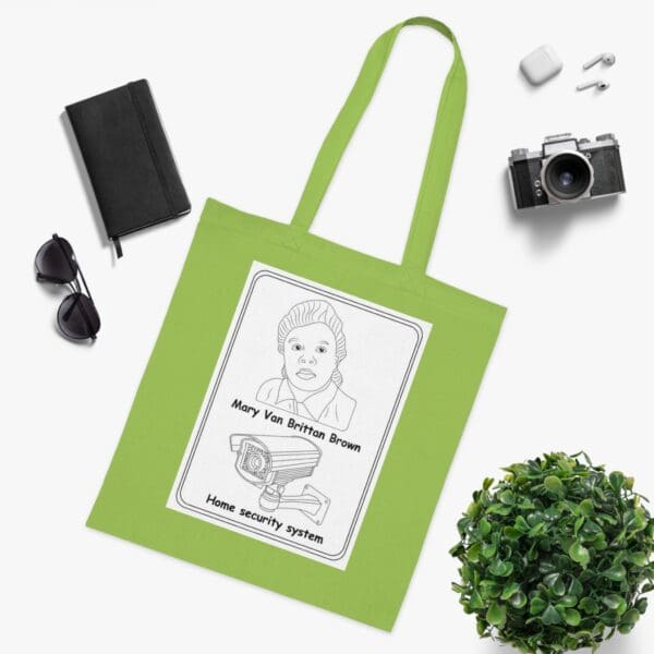Cotton Canvas Tote Bag "Invent the Future – Wear the Legacy of Marie Van Brittan Brown" - Image 12
