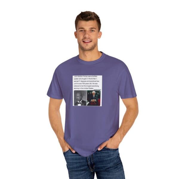 Unisex Garment-Dyed T-shirt "John Morton-Finney: Eleven Degrees, One Unbreakable Spirit." - Image 48