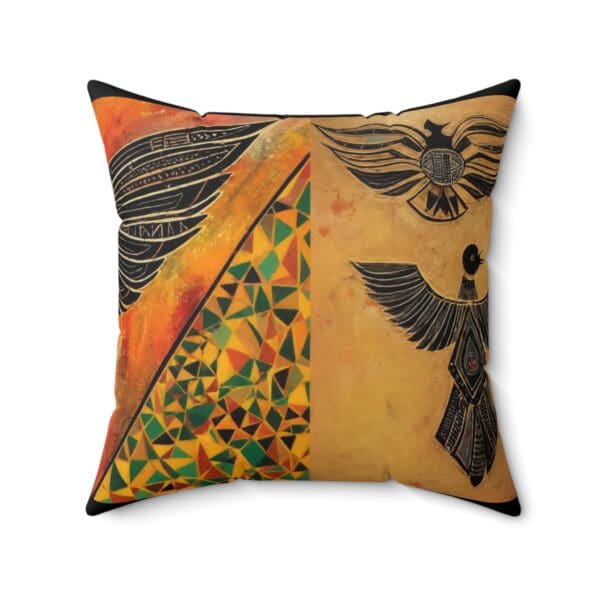 Egyptian-Inspired Decorative Pillow | Artistic Square Cushion with Ankh & Hieroglyphs Ancient symbols. Modern elegance. - Image 11