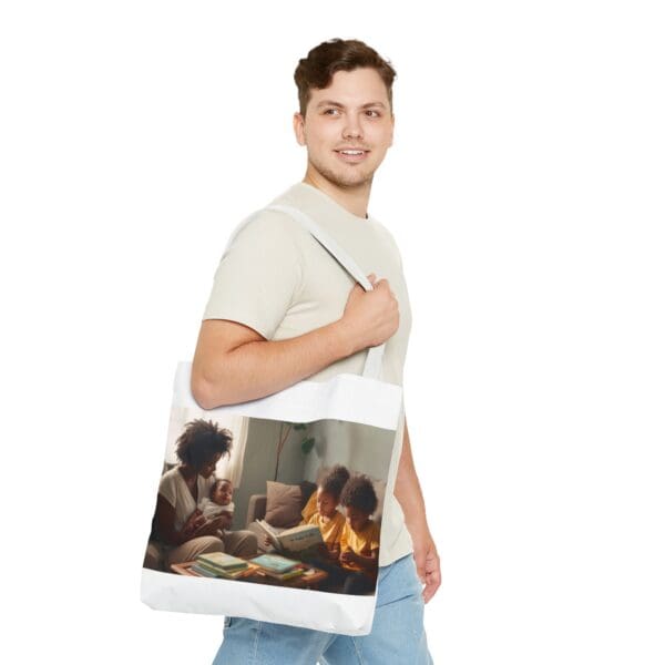 Tote Bag (AOP) “She Holds the Future. They Read the Past.” - Image 35