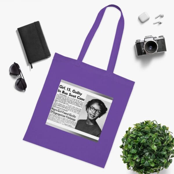 Cotton Canvas Tote Bag "Stand Strong, Stand Proud – Carry Claudette Colvin’s Courage" - Image 24