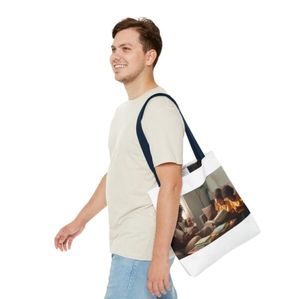 Tote Bag (AOP) “She Holds the Future. They Read the Past.” - Image 55