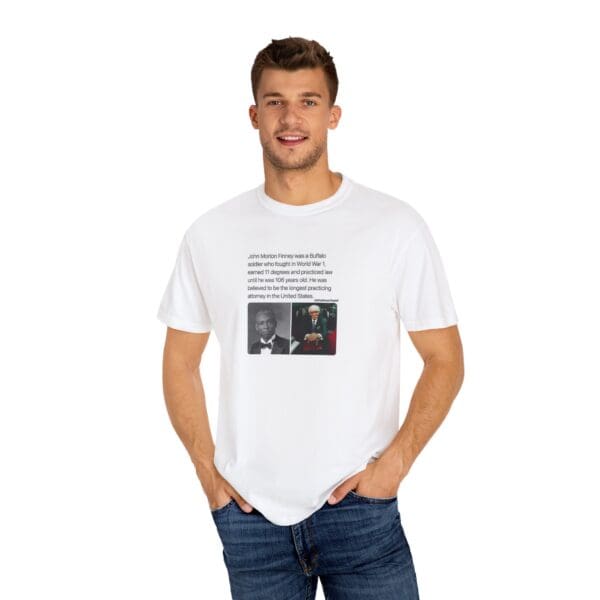 Unisex Garment-Dyed T-shirt "John Morton-Finney: Eleven Degrees, One Unbreakable Spirit." - Image 4