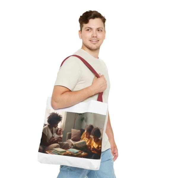 Tote Bag (AOP) “She Holds the Future. They Read the Past.” - Image 23