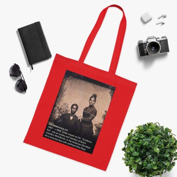 Cotton Canvas Tote Bag "Sundance Kid & Etta Place: Ride with Outlaw Legends!" - Image 27
