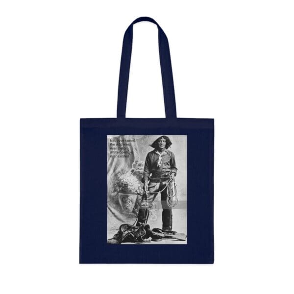 Cotton Canvas Tote Bag "Ride with Legacy – Carry Nat Love’s Spirit" - Image 16