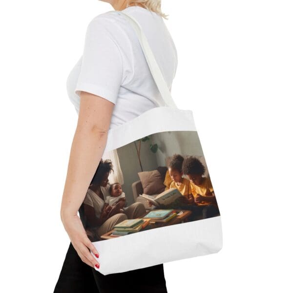 Tote Bag (AOP) “She Holds the Future. They Read the Past.” - Image 32