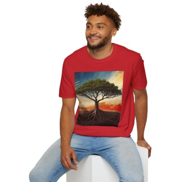 Unisex Softstyle T-Shirt with Inspirational Tree Design - Nature Lover Gift - Image 93