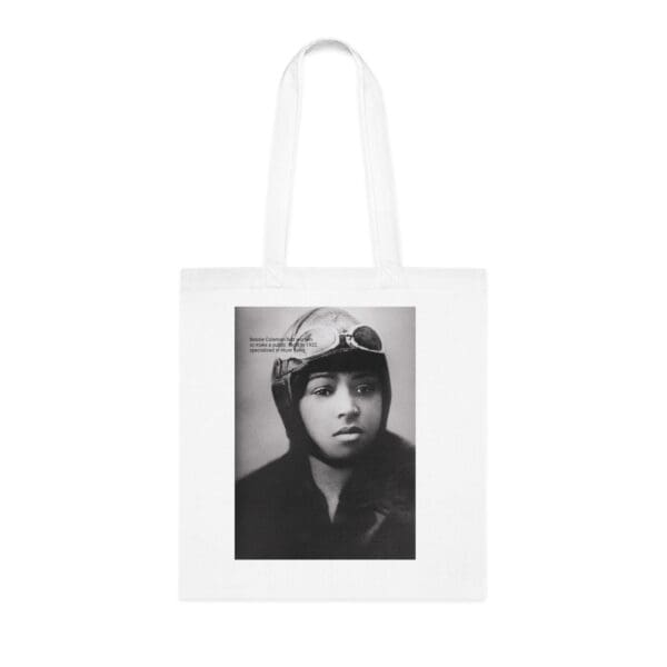 Cotton Canvas Tote Bag "Soar Boldly – Carry the Legacy of Bessie Coleman"