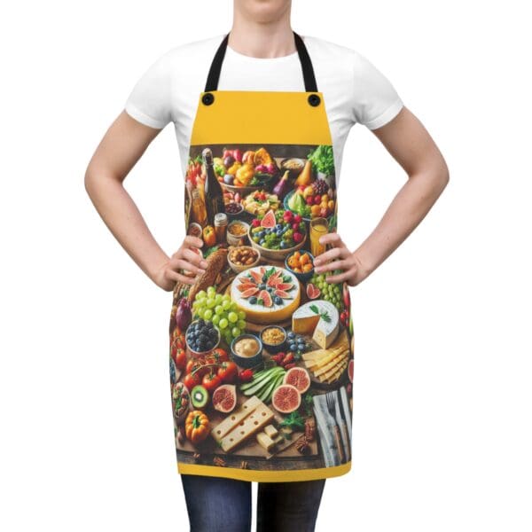 Apron (AOP) "Cooking with Color, Serving with Culture." - Image 3