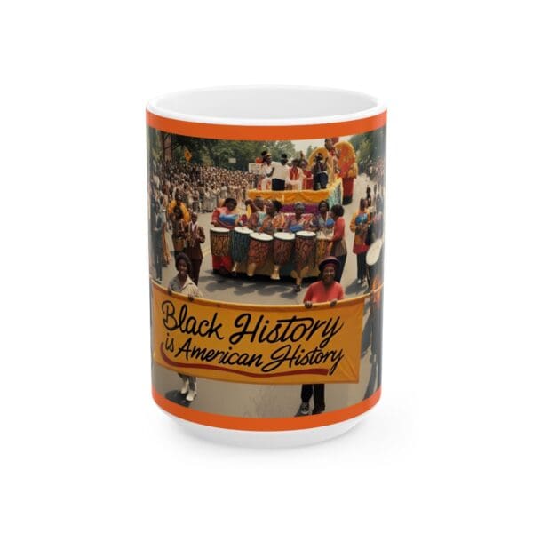 Ceramic Mug, (11oz, 15oz) Drumming for Change, Marching for Truth" - Image 5