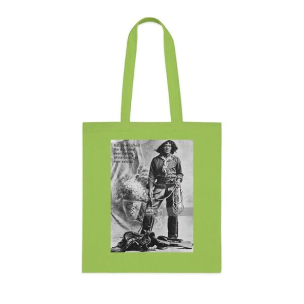 Cotton Canvas Tote Bag "Ride with Legacy – Carry Nat Love’s Spirit" - Image 10