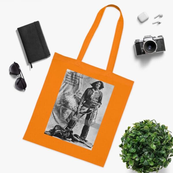 Cotton Canvas Tote Bag "Ride with Legacy – Carry Nat Love’s Spirit" - Image 9