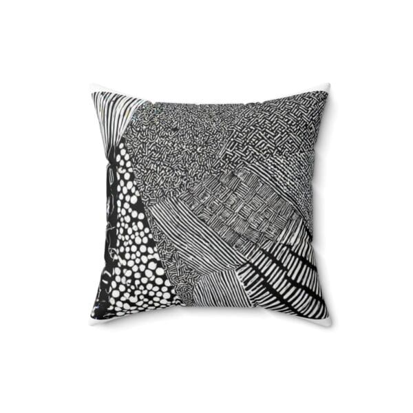 Modern Abstract Throw Pillow - Black & White Décor 🛋️ “Sleek Contrast. Timeless Comfort.” ✨ - Image 5