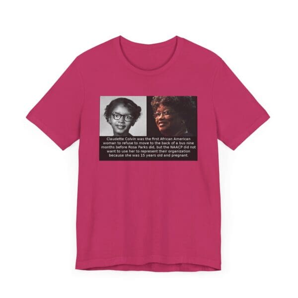 Unisex Jersey Short Sleeve Tee "Before Rosa Parks, There Was Claudette Colvin" - Image 55