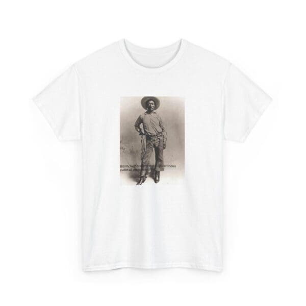 Unisex Heavy Cotton Tee "Bill Pickett: The Bulldogging Legend Lives On." - Image 3