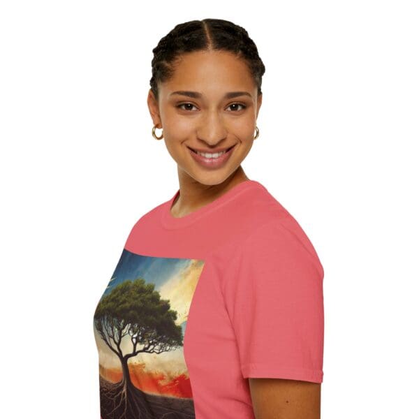 Unisex Softstyle T-Shirt with Inspirational Tree Design - Nature Lover Gift - Image 5